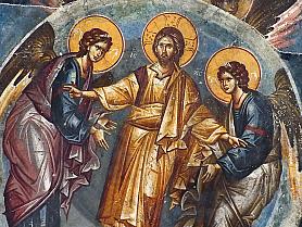 Вознесение Христово, детал, Перивлептос, Охрид